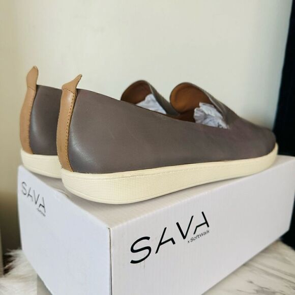 SAVA Nell Flat Italian Leather Slip on Shoe, Size 11.5/12, Euro 42, Gray, NWT - Picture 6 of 16